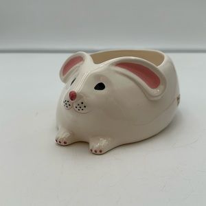 Teleflora ceramic white bunny Bowl dish home decor Easter
